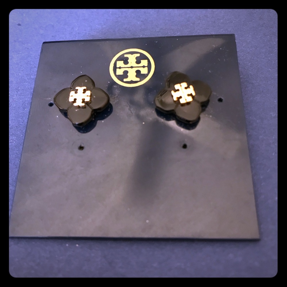 Tory Burch Babylon resin stud earrings